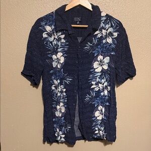 George Navy Blue Floral Button Down Shirt